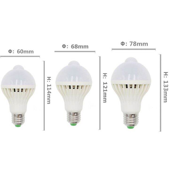 worth-buy-chiclits-หลอดไฟเซนเซอร์ตรวจจับการเคลื่อนไหว-e27สีขาวอบอุ่น110v-220v-9w-pir-corridor-ทางเดินห้องน้ำเซ็นเซอร์หลอดไฟ-led-อัจฉริยะ-bombillas