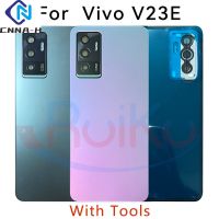 6.44 "สำหรับฝาหลังปิดโทรศัพท์กระจกด้านหลัง Y75 V23e Vivo ใหม่สำหรับ V23e Vivo เคสปลอกหุ้มช่องหลังพร้อมกาว