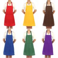 Colorful Cooking Aprons Home Male Female Chef Aprons Restaurant Cooking Baking Dress Oil-proof Pockets Apron Kitchen Accessories Aprons