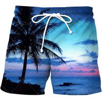 (ETX)2022 Summer New Mens Beach Shorts Hawaii Casual Sports Shorts Natural Plants 3D Printing Shorts Qrying Is Fast and Breathable