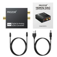 PROZOR 192Khz ดิจิทัลไปยังอะนาล็อกตัวแปลงเสียง DAC SPDIF Optical ไปยังอนาล็อก L/R ตัวแปลง RCA Toslink ไปยังอะแดปเตอร์แจ็ค3.5มม.