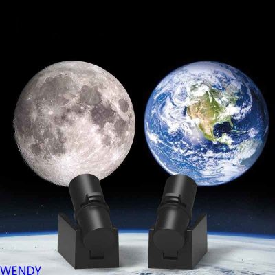 เครื่องฉายรูปดาวโคมไฟฉายภาพโคมไฟดวงจันทร์2 In 1โลกดวงจันทร์โปรเจ็คเตอร์ขนาดเล็ก Galaxy ไฟเครื่องฉายแสงไฟห้องไฟกลางคืนสำหรับตกแต่ง Dinding Kamar Tidur ของเด็ก WENDY