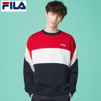 Big SALE~] FILA Color Matching Mantoman FS2POC1105X Dark Red Sweatshirts (Korean Size)