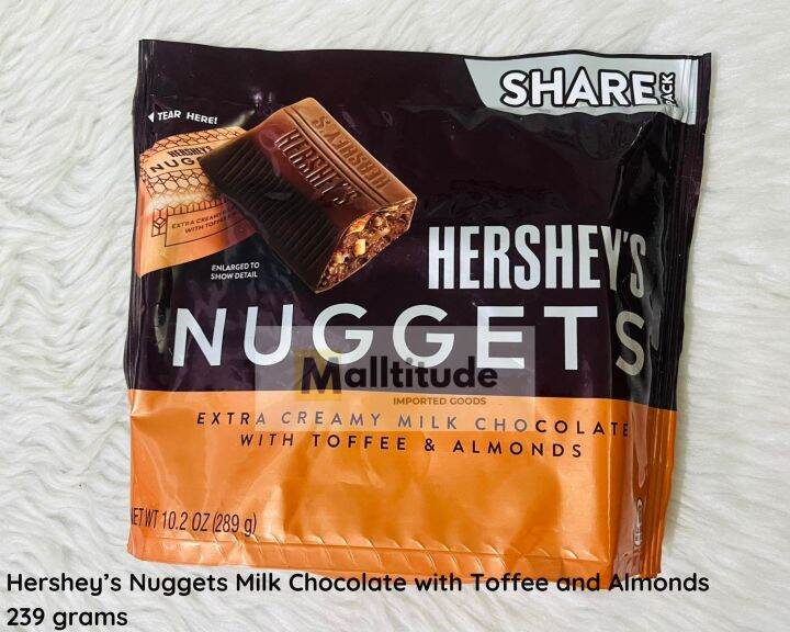 Hershey's Nuggets Milk Chocolate with Toffee and Almonds Sharepack 289 ...