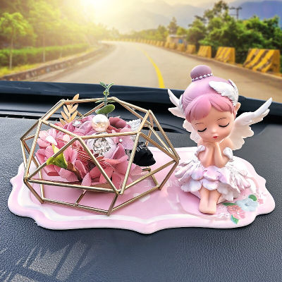 Eternal Flower Car Ornaments Car Interior Supplies Creative High-End Goddess Female Driver 2021 New Decorations