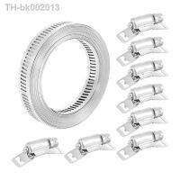 ﹊ 304 Stainless Steel Clamp Hose Clamp Strap with Fasteners Adjustable DIY Pipe Hose Clamp Ducting Clamp 11.5 Feet