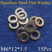 15 Pcs Besar M6 x 12x1.5mm Harga Kualitas Tinggi Stainless Steel Mesin Cuci Datar Mesin Cuci Datar Pad Polos cincin Washer