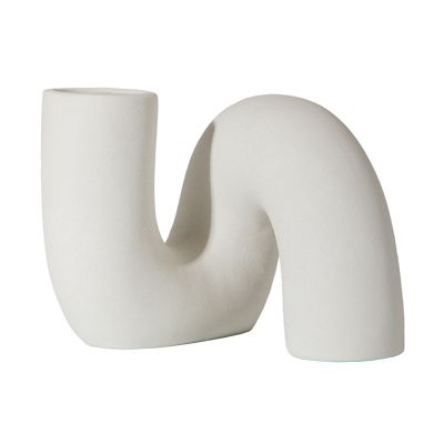 Ceramic Vase Modern Minimalist Abstract Vases Twisted Tube Shape Nordic Flower Pots for Interior Home Decor