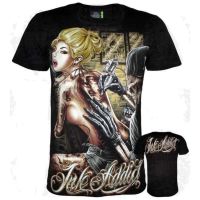 New Fashion Night Ink Addict เสื้อวง Rock Band ขนาด M L 2023