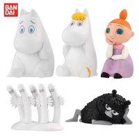 Bandai ดั้งเดิม Gashapon Moomin Qversion หุ่นอะนิเมะของเล่นของขวัญวันเกิดตัวละครการ์ตูนตุ๊กตาเครื่องตกแต่งคอลเลกชัน