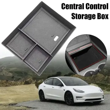 For Tesla Model 3 Highland 2024 Console Armrest Storage Box Organizer ABS.