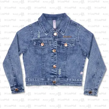 Stylish Flower Denim Jacket For Girls High Quality Product-saigonsouth.com.vn
