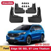 แผ่นบังโคลนสำหรับ Ford Edge ST Line Titatium SE 2019-2022 2020 2021แผ่นกันกระเซ็นบังโคลนสีดำด้านอุปกรณ์ตกแต่งรถยนต์