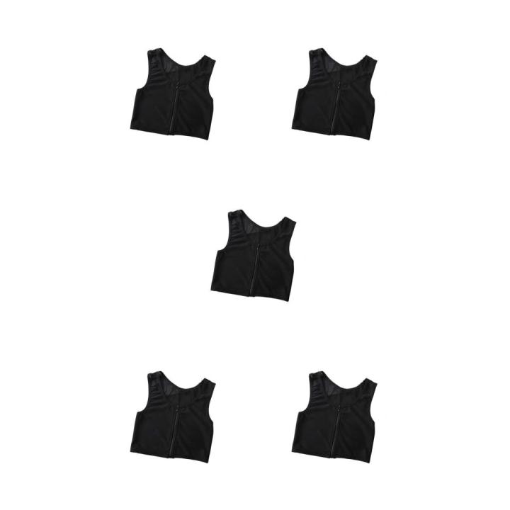 Tank Top Tomboy Breast Shaper Vest Breathable Clothes Lady Binder Elastic  Underwear Strengthen Bandage Reinforced Corset Clothes Female Black L 