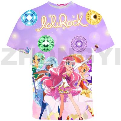 ใหม่ LoliRock อะนิเมะเสื้อผ้า 3D LoliRockstar เสื้อยืดกีฬา Tees เด็กฤดูร้อนสั้นเสื้อ                Kpop Tops เด็กสวมใส่