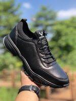 Original Ecco mens Casual shoes cowhide drive travel shoes HJ228026