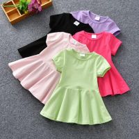 2019 New childrens clothing summer childrens girl dress baby short-sleeved cotton baby dress  by Hs2023