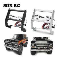 ■❉ Stainless Steel Anti Collision Front Bumper with LED Light for TRX-4 TRX-4 Ford Bronco 1/10 RC Crawler Car Parts W23