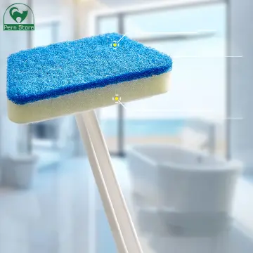 1pc Long Handled Trapezoid Bathtub Tile Wall Cleaning Brush