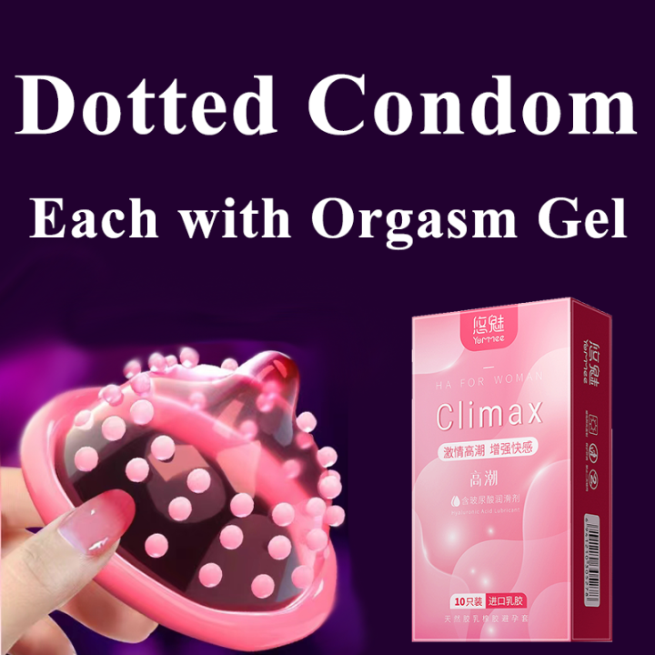 10pcs 1box Soft Dotted Condoms Best Sex With Spikes For Men Women