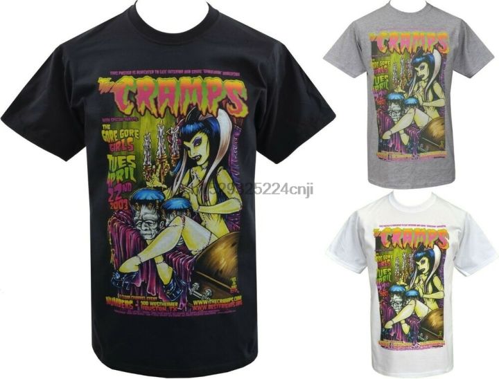 the-cramps-mens-psychobilly-t-shirt-frankenstein-zombie-pin-up-garage-punk