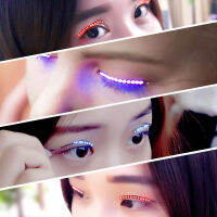 LED Light False Eye Lashes Luminous Eyelash Party Bar แต่งหน้าตาอายไลเนอร์งานแต่งงานตกแต่งฮาโลวีน Navidad