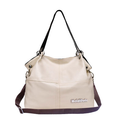 【จัดส่งรวดเร็ว】กระเป๋ากระเป๋าถือผู้หญิง PU ย้อนยุคซิปความจุขนาดใหญ่อินเทรนด์กระเป๋าสะพายไหล่ OL