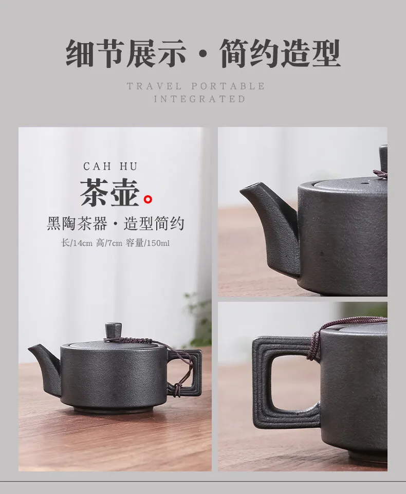 Travel　Outdoor　Portable　Minimalist　Cup　Kung　Tea　Office　Household　Set　Teapot　Lazada　Set　Tray　Fu　Tea　Modern　Tea