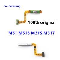 ของแท้เหมาะสำหรับ Samsung Galaxy M51 M31S M515 M317ลายนิ้วมือเซนเซอร์สัมผัส ID พลังงานเปิดปิดปุ่มโฮมยืดหยุ่นคีย์ด้านข้าง