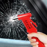 fansuq ready stock Car Safety Hammer Window Glass Breaker Emergent Escape