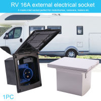 16A รถบ้านทนทานกันน้ำ3 Pin อุปกรณ์เสริม Camper Mains Hook Up ภายนอก Flush RV Inlet Socket