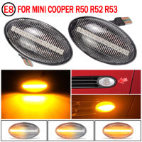 2x แบบไดนามิก LED ไฟเลี้ยวด้านข้างสำหรับ BMW MINI Cooper R50 R52 R53 2002 2003 2004 2005 2006-2008ด้าน Repeater ไฟกระพริบโคมไฟ