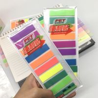 โพสต์-อิท แฟล็กซ์ Sticky note กระดาษโน๊ต เนื้อฟิล์ม Index sticker ขนาด 48x12 มม. 200 แผ่น ( คละสีนีออน) I NO.203