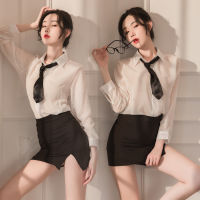 Sexy Lingerie Sexy Skinny Hip Short Skirt Secretary Ol Uniform Large And Small Size Temptation Teacher Suit Nightclub Wholesale