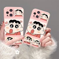 Mrhaha เคส TPU ขอบตรงสำหรับ Huawei Y9s Y9 Y7A นายก Y6P โนวา3i 4e 7i Y70 Y90 6 7 8 9 10 Pro P30 P40 P50 Mate 30 40 50 Pro ไทด์แฟชั่นการ์ตูนเครยอนชินจังป้องกันเคสโทรศัพท์เป็นคู่น่ารักเคสด้านหลังพร้อมในสต็อก