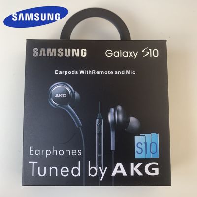หูฟัง Samsung AKG แบบมีสาย3.5มม. พร้อม S8ตัวควบคุมไมโครโฟน S9สมาร์ทโฟนแอนดรอยด์รองรับ S10 Galaxy