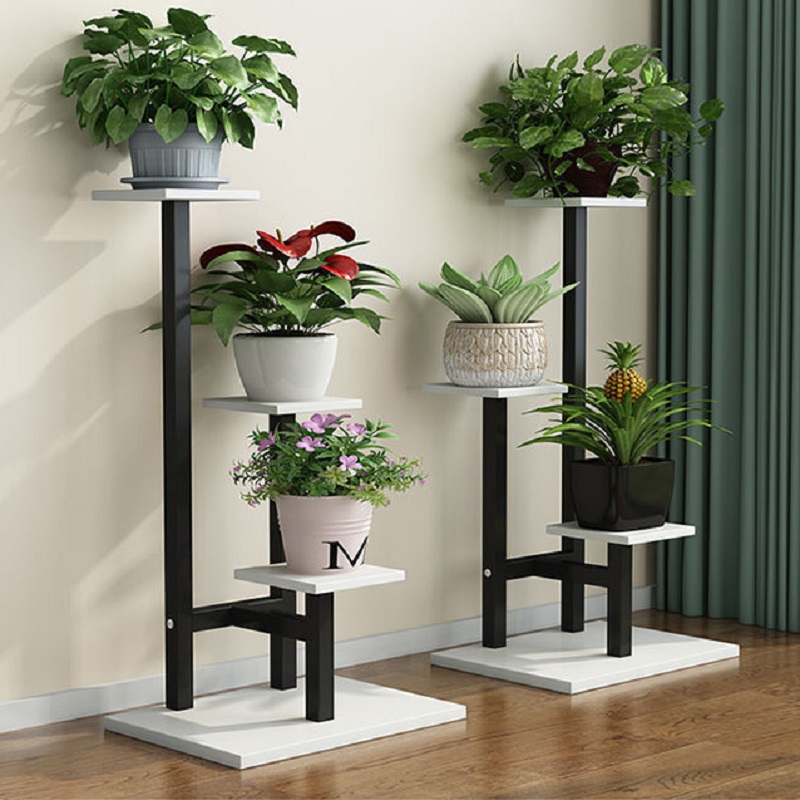 Elegant Plant Pot Stand White Black Garden Balcony Flower Shelf Heart Shaped NEW
