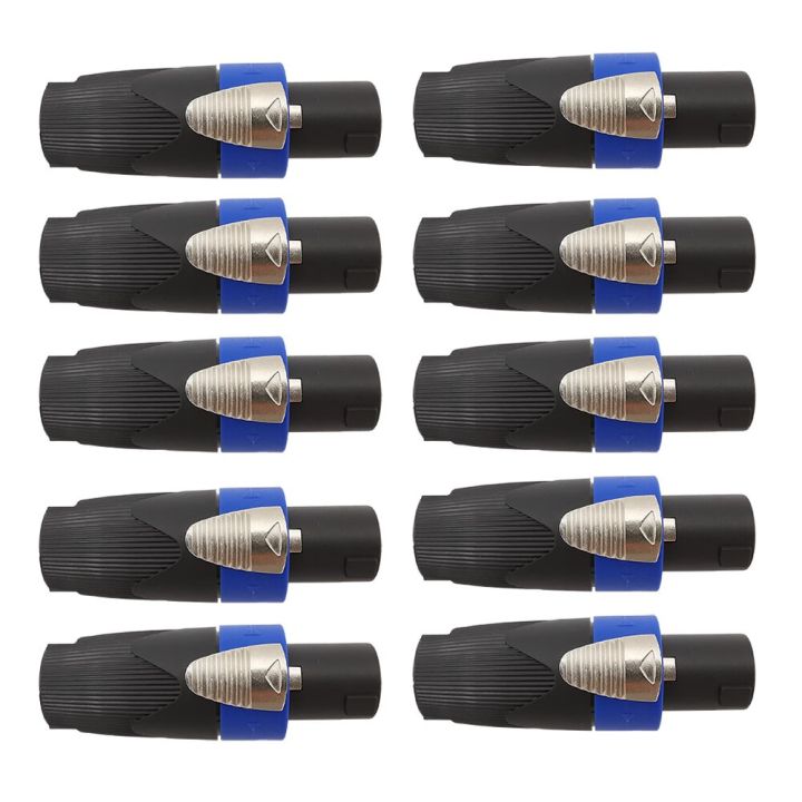 10pcs-4-pole-nl4fc-speakon-connector-4-pins-audio-speaker-plug-twist-lock-cable-adapter-accessories-for-neutrik