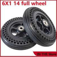 fyjh6-inch 6X1 1/4 wheelchair front wheel small wheel accessories star M2 menu inflatable front wheel honeycomb solid tire assembly