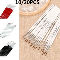 10 Pcs Hand Painted Thin Miniature Hook Line Pen Drawing Art Pen Oil Paint Nylon Hair Brush Acrylic Painting Pen Art Supplies