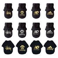 Winter Warm Dog Clothes 2021 Black Gold Clothes For Dogs Fashion Pet Clothes Small Dogs Cats Costume Puppy Bulldog Clothes S-xxl