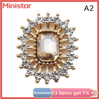 Ministar ของตกแต่งแบบวินเทจอัลลอยด์ทรงสี่เหลี่ยมผืนผ้ากระดุมส้นแบนพลอยเทียมเครื่องประดับกิ๊บติดผมแบบทำมือเครื่องประดับวัสดุเสื้อผ้ารองเท้าเครื่องประดับ