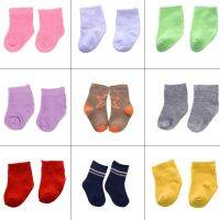 Solid Color Printed Sock Casual Fit 18 Inch American And 43 Cm Baby New Doll Clothes Our Generation Childrens Christmas Gift Hand Tool Parts Accessor