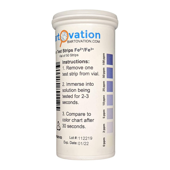 bartovation-iron-test-strips-0-100-ppm-vial-of-50-strips-for-measuring-free-soluble-iron-fe2-and-fe3