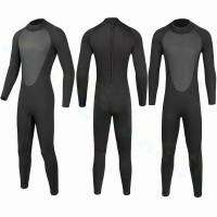 พรีเมี่ยมชุดหนังเทียม3มิลลิเมตรผู้ชายดำน้ำความร้อนฤดูหนาวที่อบอุ่น Wetsuits เต็มสูทว่ายน้ำท่องเรือคายัคอุปกรณ์สีดำ