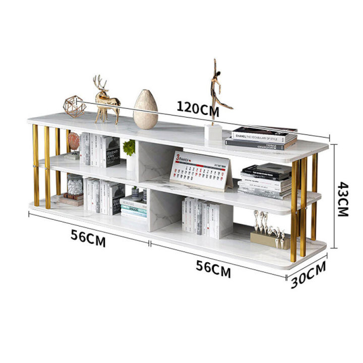 ชั้นวางของ-ชั้นวางของอเนกประสงค์-โต๊ะวางทีวี-ชั้นวางโทรทัศน์-ชั้นวางของโชว์-ตู้ทีวีแบบตั้งพื้น-ลายหินอ่อน-multipurpose-shelf-abele