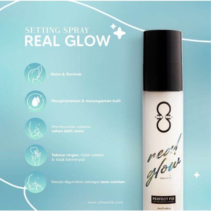 卍 ALHA ALFA SETTING SPRAY REAL MATTE REAL GLOW | Lazada