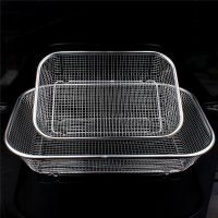 square thick Stainless Steel Rectangle Vegetable Fruit Washing Kitchen Utensil Colander Kitchen Sink Wash Basket For The Kitchen