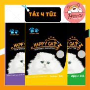 Tải 4 Túi Cát Vệ Sinh Cho Mèo Happy Cát Túi 4KG - 5L