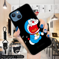 Volans เคสสำหรับ Apple iPhone 15 Pro Max 15 15 Pro สายคล้องแหวนใส่นิ้วแมวการ์ตูนน่ารักโดราเอมอนแมวเคสครอบโทรศัพท์ยางซิลิโคนนิ่มเคสโทรศัพท์มือถือกันกระแทก